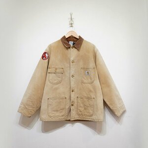 Carhartt ダック地　カバーオール　チョアコート　ブランケット　ヴィンテージ　リメイクワッペン　カーハート　H12-52