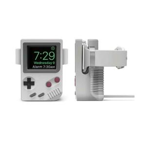 新品 アップルウォッチ ゲームボーイ型 充電 スタンド gameboy グレー