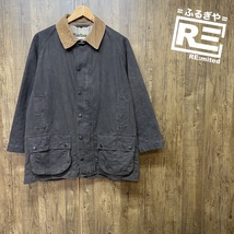 Barbour バブアー Natural Weathered Jacket コットンジャケット ブルゾン コーデュロイ ブラウン L_画像1