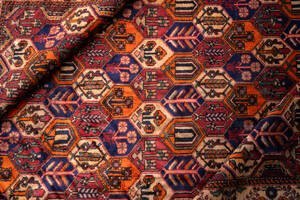 ￥71,000→￥35,000 スペシャル価格 286×192cm 手織り 絨毯 カーペット ヴィンテージ ラグ ペルシャ絨毯