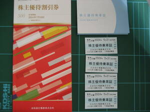 京急株主優待券 1冊+京急株主優待乗車証 4枚