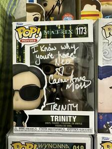 ◆（直筆サイン）TRINITY　トリニティー　マトリックス　MATRIX　キャリー・アン・モス　FUNKO POP!◆