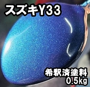 ◇ スズキY33　塗料　0.5kg　1液　希釈済　ダークターコイズM