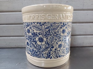 即決！送料無料♪ウイリアム　モリス William Ｍorris セラミックポット ＷM フローラルシリンダー φ１６ｘＨ１６cm ◆クリスマスローズ