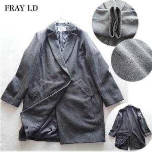 FRAY I.D フレイアイディー チェスターコート ウールコート ロングコート レディース アウター ゆったり グレー フリーサイズ ワンサイズ