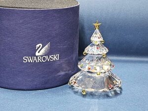 12-116-60　Swarovski　スワロフスキー　クリスマスツリー　フィギュリン　置物　インテリア　Xmas　オブジェ　サイズ約（高8×直径6cm）
