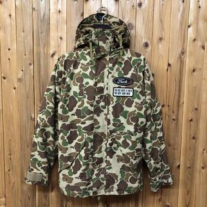 PARKA,COLD WEATHER CAMOUFLAGE◇メンズ ナイロンジャケット ジップアップ パーカー 迷彩 総柄 アウター ARMY ミリタリージャケット 米軍 