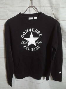 メンズ pj252 CONVERSE コンバース ALL STAR オールスター カンガルーポケット付き スウェット トレーナー M ブラック 黒