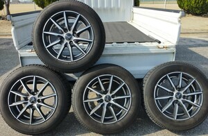 室内保管：TOYOスタッドレスGARIT G5：165/70R14 4本 アルミホイール付 美品 直接取引可能 VITZ アクア ヤリス ヴィッツ