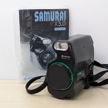 【1111】 KYOCERA 京セラ SAMURAI サムライ X3.0 f=25mm-75mm 1:3.5-4.3 フィルムカメラ 撮影器具 ケース付き 説明書付き ハーフカメラ_画像1