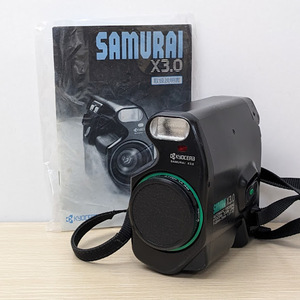 【1111】 KYOCERA 京セラ SAMURAI サムライ X3.0 f=25mm-75mm 1:3.5-4.3 フィルムカメラ 撮影器具 ケース付き 説明書付き ハーフカメラ