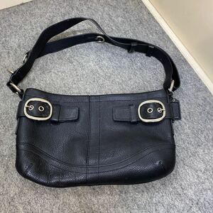 コーチバッグ 2WAY 斜め掛け ショルダーバッグ COACH レザー バックル EW ダッフル F17125 中古品