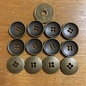 【未使用品】アンティークゴールド 18mm 12個