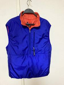 パタゴニア　パフボール　ベスト　サイズM Patagonia Puffball Vest ブルーリボン ヴィンテージ 2000年フォール　青×赤　プルオーバー