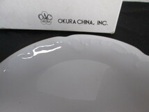 大倉陶園 OKURA CHINA 銘々皿 15cm 5皿セット 54HV/1001 ホワイト ゴールドライン_画像2