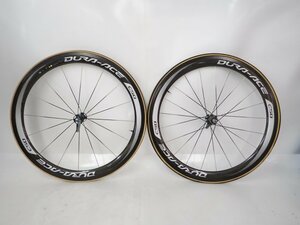 SHIMANO DURA-ACE WH-9000 C50 シマノフリー11s対応チューブラーカーボンホイール 前後ペア デュラエース BAG付 △ 6C894-1