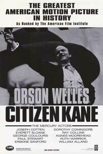 輸入　小ポスター　米国版　市民ケーン　オーソンウェルズ　Citizen Kane　約43x28cm　tempo-6335.