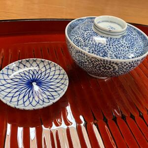  Imari Edo period net eyes plate antique Japanese-style tableware . Tang .