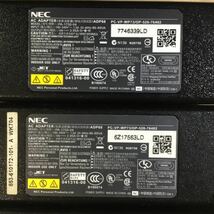 【送料無料】(122174C) NEC ADP68 19V3.95A 純正品 ACアダプタ 5個セット メガネケーブル付 中古品_画像2