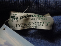 未使用 Lyle & Scott スコットランド製 ウール クルーネック 英国製 丸首 スウェット Euro Vintage ライル＆スコット_画像4