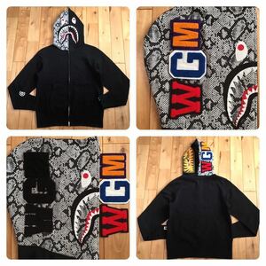 ★激レア★ スネーク シャーク パーカー Sサイズ snake shark full zip hoodie a bathing ape BAPE エイプ ベイプ アベイシングエイプ i7