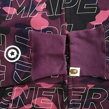 Text color camo シャーク パーカー Sサイズ shark full zip hoodie a bathing ape BAPE エイプ ベイプ purple camo 迷彩 i49al_画像6
