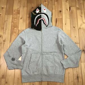 Bapeland 1周年記念 シャーク パーカー Mサイズ グレー shark full zip hoodie a bathing ape BAPE エイプ ベイプ アベイシングエイプ w7