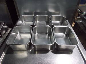  secondhand goods clover 18-8 stainless steel deep type collection bat 3 number 6 piece business use eat and drink shop kitchen store ①