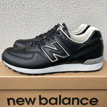 UK製【LIMITED EDITION】NEW BALANCE LM576UK BKU BLACK/TAN US9.5 27.5cm オールレザー M576 イギリス英国製 NB ブラック 黒 スニーカー_画像5