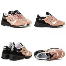 直営店限定 UK製 NEW BALANCE M1530SVS US8.5 26.5cm M1500 30th記念 イギリス英国製 コーラルピンク×ブラック NB スウェード スニーカー_画像9