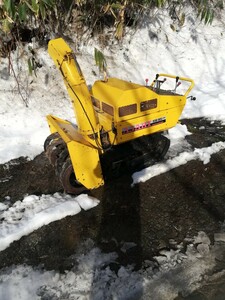 10年に一度の大雪　引取限定　アサヒスノーハンターsh85　ロビン10馬力上下油圧昇降ローリング！　動作良好　近隣配達相談　除雪機販売　