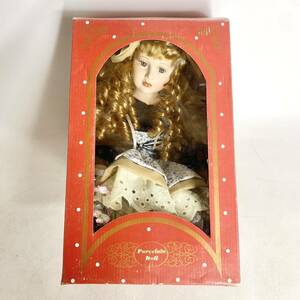花かご 花柄ワンピース 箱入り ポーセリンドール ビスクドール コレクターズドール 西洋人形 フランス人形 アンティーク レトロ ビンテージ