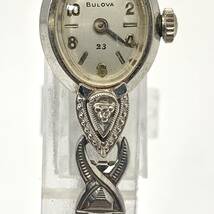 ブローバ BULOVA 腕時計 手巻き式 14K メレダイヤ付き ジュエリー アンティーク ウォッチ ヴィンテージ Y0911_画像5