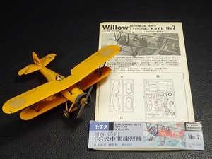 62■ARII 川西 『赤とんぼ』 Willow K5Y1 No7 93式中間練習機 日本海軍 練習機 1/72 プラモデル 完成品 ジャンク