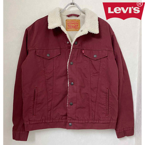 新品 L ★ Levi's リーバイス シェルパ トラッカー ジャケット レッド US-M 16365 ボア Gジャン タイプ3 Sherpa Trucker Jacket Port Red