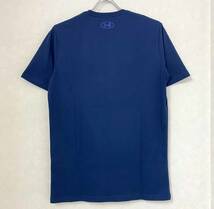 新品 M ★ アンダーアーマー メンズ 半袖 ロゴ Tシャツ ネイビー グレー 1326849 US-S Under Armour UA GL ファンデーション ビッグロゴ_画像2