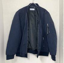 新品 US-XL ★ Calvin Klein カルバンクライン フライトジャケット ネイビー 2XL 3L キルトボンバージャケット MA-1 アウター 大きいサイズ_画像4