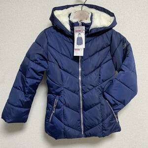  новый товар 120 * затраты koKensie Girl Kids с хлопком жакет темно-синий обратная сторона боа с капюшоном талон ji- девушки .... внешний пальто 110 115