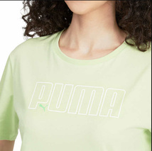 新品 L ★ PUMA プーマ レディース 半袖 Tシャツ グリーン US-M キャット ロゴ ボーイフレンド Ultra Bpufriend Tee V2 848989 _画像7