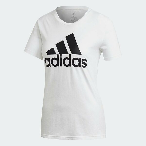 新品 M ★ adidas アディダス 半袖 Tシャツ IEX82 ビッグロゴ ホワイト レディース FQ3238 トレーニング フィットネス スポーツウェア