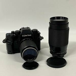 1円~【動作未確認】コンタックス CONTAX RX Carl Zeiss Vario-Sonnar 3.5/40-80 Tele-Tessar 3.5/200 T＊ フィルムカメラ レンズ G101367