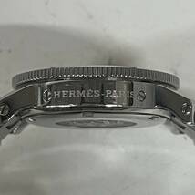 1円~【実動】エルメス HERMES クリッパー ダイバー CL5.210 クォーツ レディース腕時計 ブルー文字盤 ラウンド デイト 純正ベルト G141818_画像8