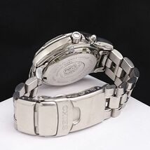 1円 セイコー スキューバ 200ｍ 5M43-0C30 キネティック デイデイト ネイビー文字盤 NBY メンズ腕時計 OGH 2000000_画像4