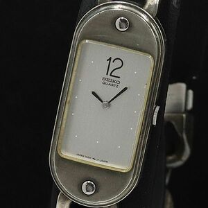 1円 稼働 良品 セイコー QZ 1400-8310 SV925 喜平ブレスレット シルバー文字盤 レディース腕時計 NBY 2000000YSD