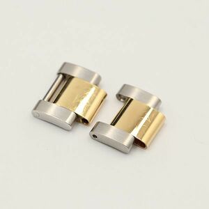 1円 良品 ロレックス 純正ベルト 2コマ YG×SS 15mm用 コンビカラー NSK メンズ腕時計用 MTM 2000000