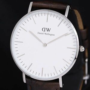 1円 ダニエルウェリントン QZ 定価約￥ 22.000 DW-DW00100055 白文字盤 36ｍｍ メンズ腕時計 OGH NSK 2000000