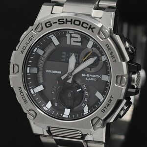 1円 稼働 美品 保/箱/替えベルト2付 TJT カシオ G-SHOCK GST-B300 GST-B300B-5AJR グレー文字盤 タフソーラー メンズ腕時計 KRK 0056100