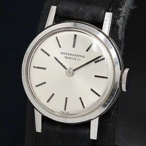 1円 稼動 良品 手巻き IWC シルバー文字盤 レディース腕時計 OKZ BJT 0012100