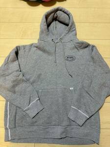 WTAPS ダブルタップス 21AW 212ATDT-CSM29 ACADEMY HOODED COTTON スウェット パーカー グレー　サイズ2 正規品