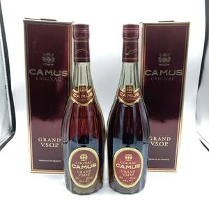 s1202508 カミュ CAMUS グランド VSOP 2本セット コニャック COGNAC ブランデー グリーンボトル お酒 酒 ブランド 未開封 中古品